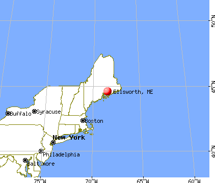 Ellsworth, Maine map