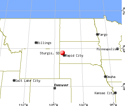 Sturgis, South Dakota map