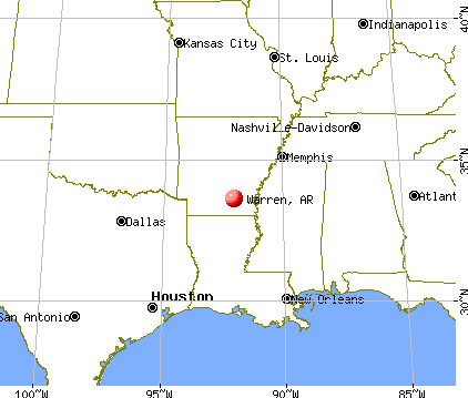 Warren, Arkansas map