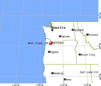 West Slope, Oregon map