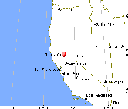 Chico, California map