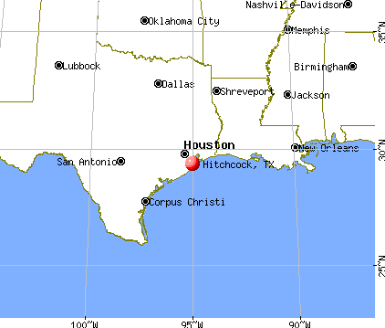 Hitchcock, Texas map