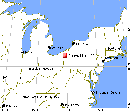 Greenville, Pennsylvania map