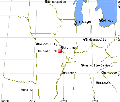 De Soto, Missouri map