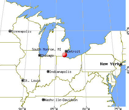 South Monroe, Michigan map