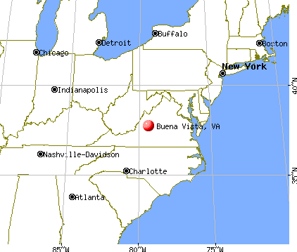 Buena Vista, Virginia map