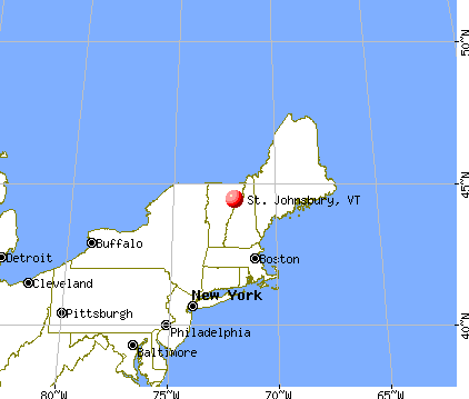 St. Johnsbury, Vermont map