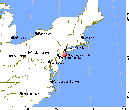 Manasquan, New Jersey map