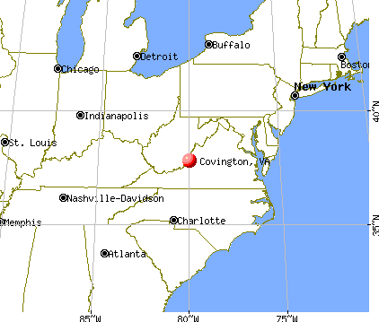 Covington, Virginia map