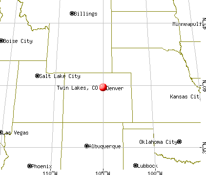 Twin Lakes, Colorado map