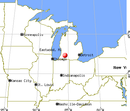 Eastwood, Michigan map