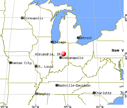 Alexandria, Indiana map