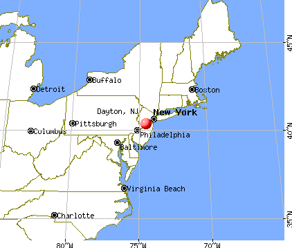 Dayton, New Jersey map
