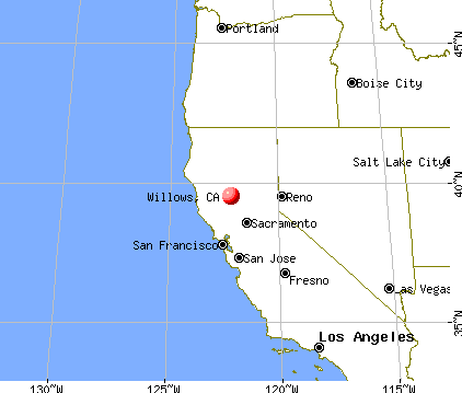 Willows, California map