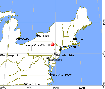 Dickson City, Pennsylvania map