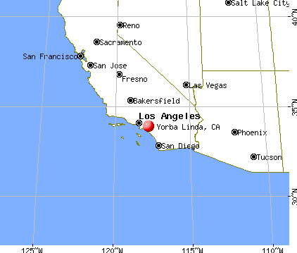 Yorba Linda, California map