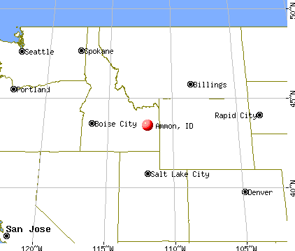 Ammon, Idaho map