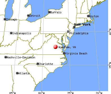 Wyndham, Virginia map