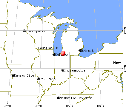 Dowagiac, Michigan map
