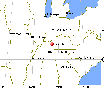 Leitchfield, Kentucky map