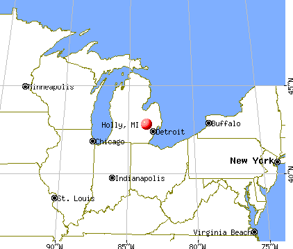 Holly, Michigan map