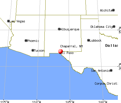 Chaparral, New Mexico map