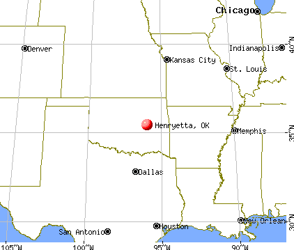 Henryetta, Oklahoma map