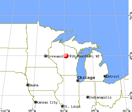 Rib Mountain, Wisconsin map