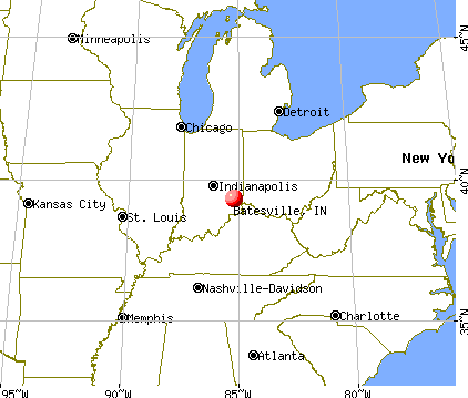 Batesville, Indiana map