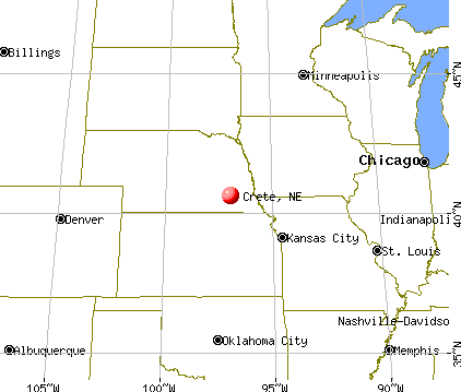 Crete, Nebraska map