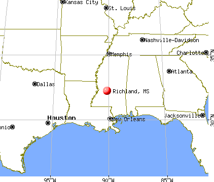 Richland, Mississippi map