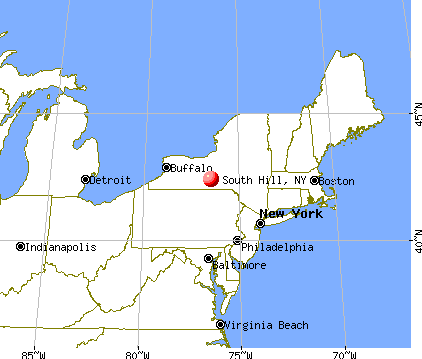 South Hill, New York map