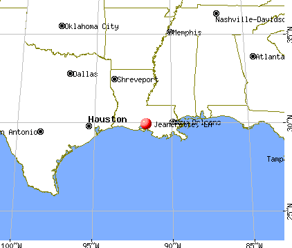 Jeanerette, Louisiana map