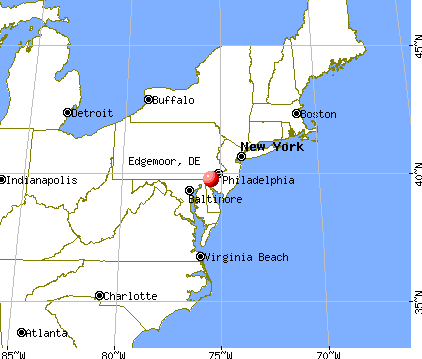 Edgemoor, Delaware map