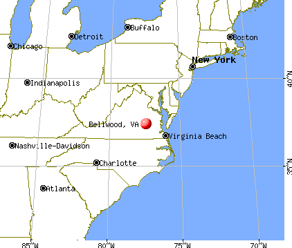 Bellwood, Virginia map