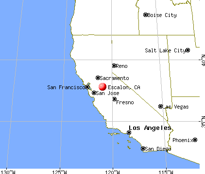 Escalon, California map