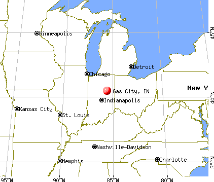Gas City, Indiana map