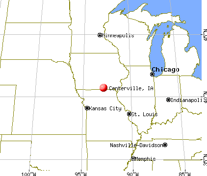 Centerville, Iowa map