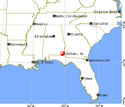 Dothan, Alabama map