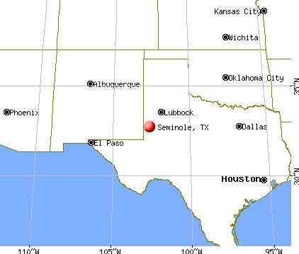 Seminole, Texas map