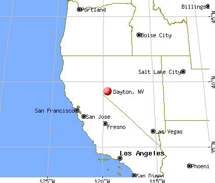 Dayton, Nevada map