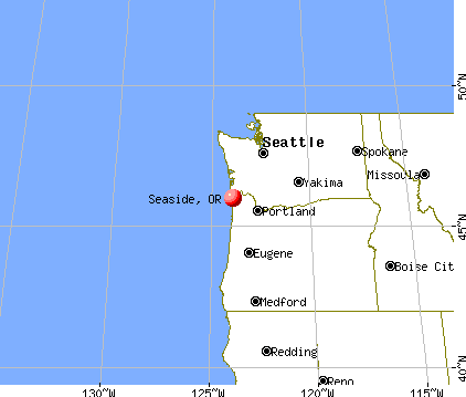 Seaside, Oregon map