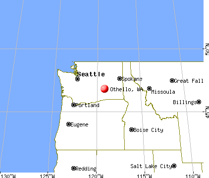 Othello, Washington map