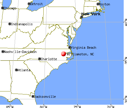 Williamston, North Carolina map