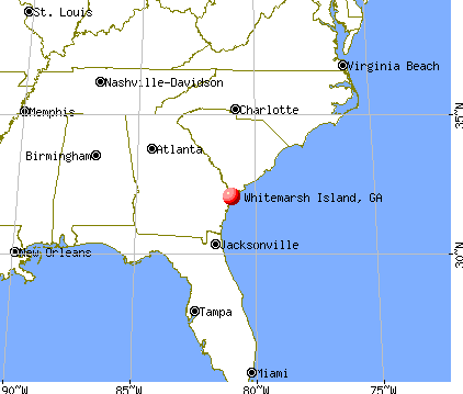 Whitemarsh Island, Georgia map