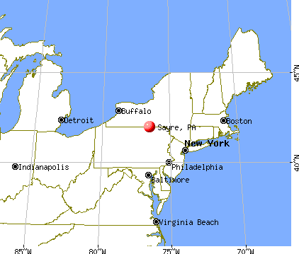 Sayre, Pennsylvania map