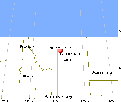 Lewistown, Montana map