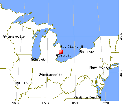 St. Clair, Michigan map