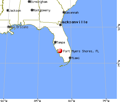 Fort Myers Shores, Florida map