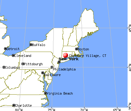 Cheshire Village, Connecticut map